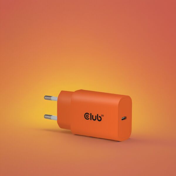 Φορτιστής Club3D Lifestyle USB-C 30Watt, 2 τεμάχια πορτοκαλί λιανικής