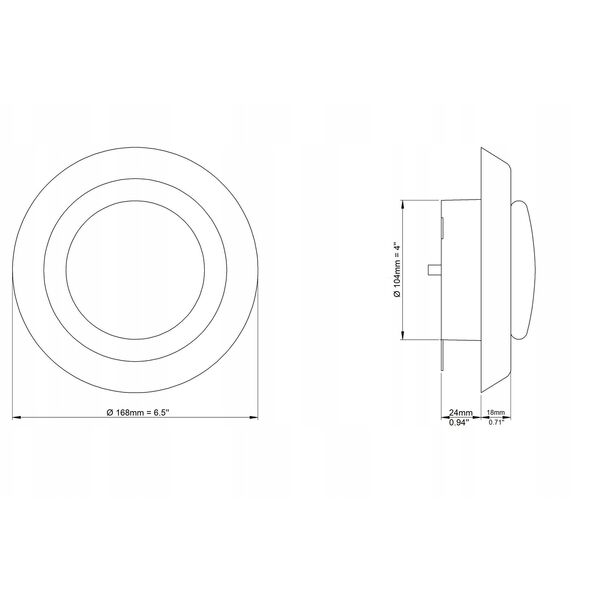 DIFFUSER WITH MOUNTING SPRINGS D125