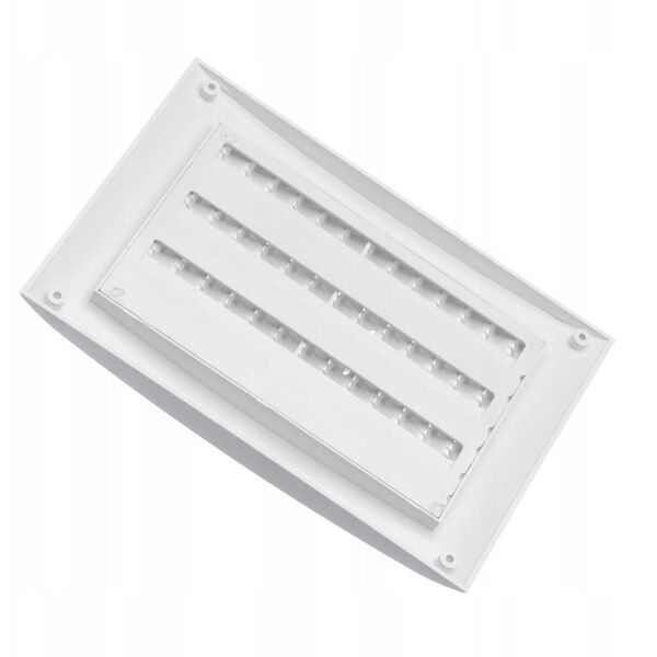 GRILLE PLASTIC ADJUSTABLE 250X170, WHITE