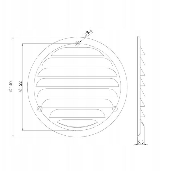 METAL GRILLES MR100A