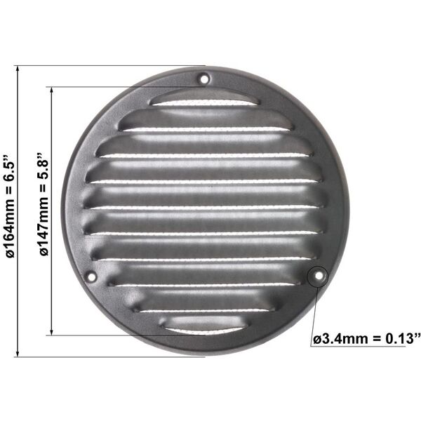 GRILLE METAL D125 GALVANIZED