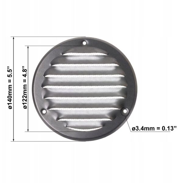 OUTSIDE GRILL 100MM MR ÜMAR TSINK