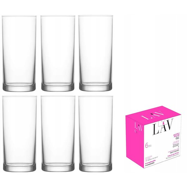 SET OF GLASSES LBR320F 6 PCS.
