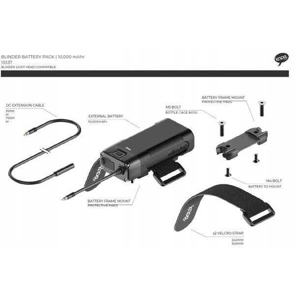Knog Blinder Battery additional battery, 10000 mAh