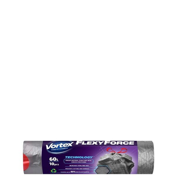 GARBAGE BAGS WITH DRAWSTRING 60L 10PCS