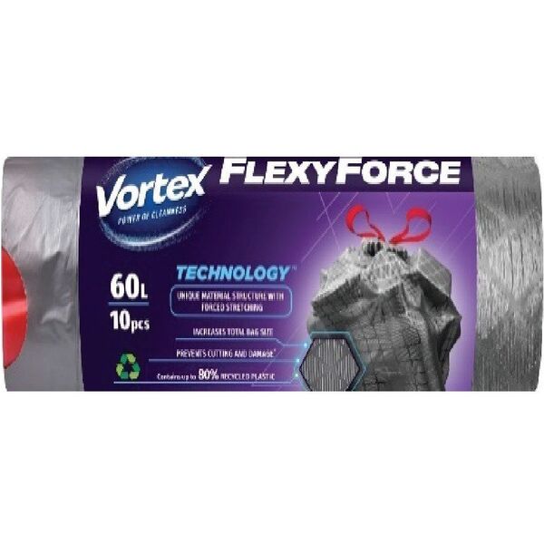 GARBAGE BAGS WITH DRAWSTRING 60L 10PCS