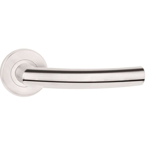 PROXIMA INOX DOOR HANDLE ON ROUND ROSET