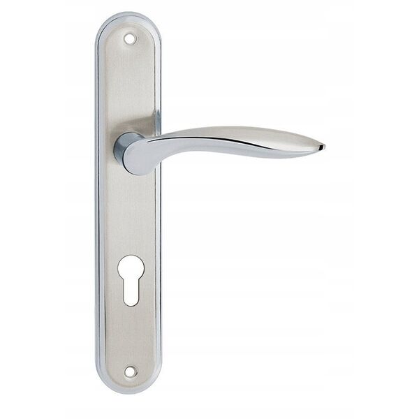 VB7YC DOOR HANDLE BLANKA 72MM CYL SAT CP