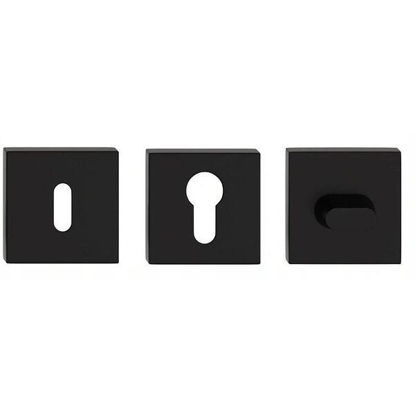 DOOR HANDLE QUBIK SQUARE BLACK UNIVERSAL