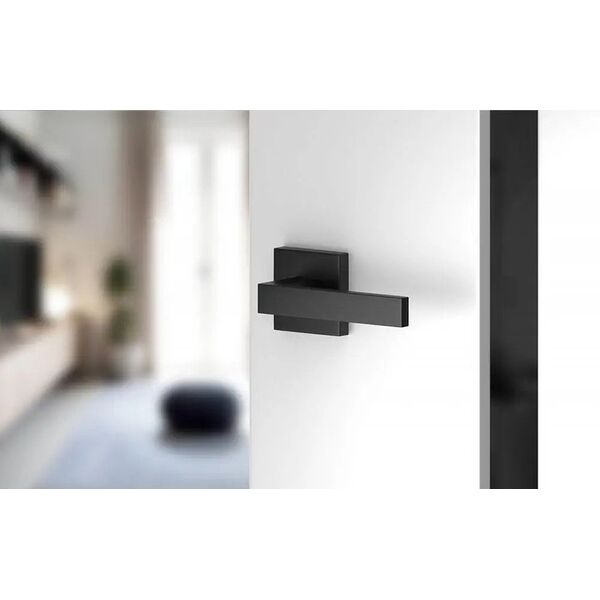 DOOR HANDLE QUBIK SQUARE BLACK UNIVERSAL