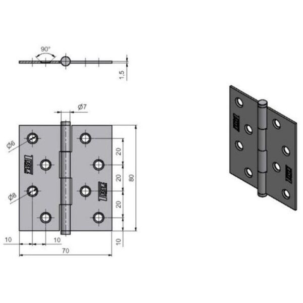 FLEXIBLE DOOR J1 KZ80 ZN 8280 (50)