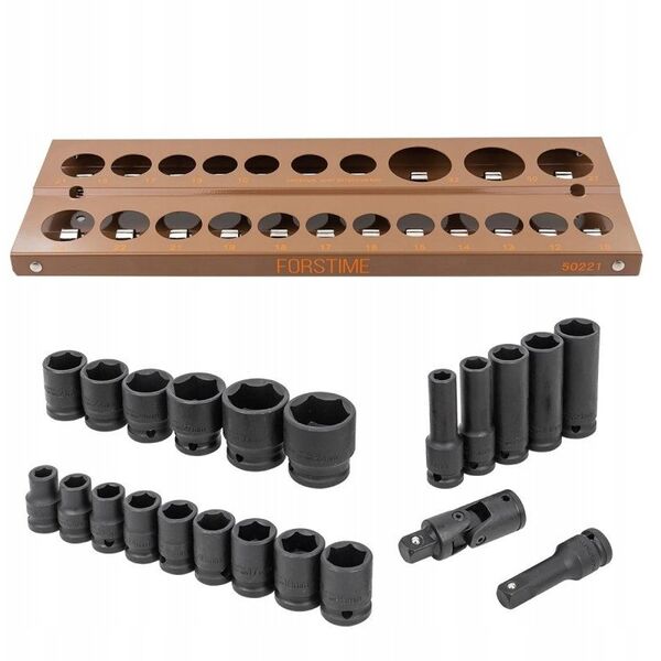 Σετ καρυδάκια κρούσης 1/2" 22τεμ. (10-32mm) (6-γωνιακά)
