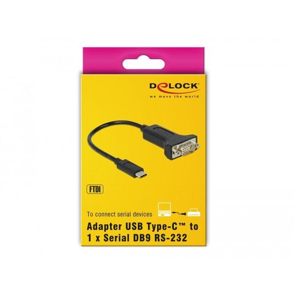 DeLOCK 63908 kabel równoległy Czarny 0,15 m DB-9