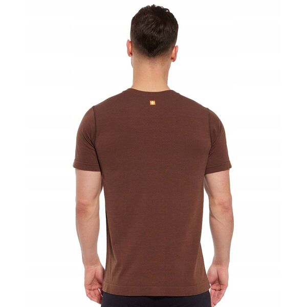 Ανδρικό μπλουζάκι SS1265M με κοντό μανίκι OUTDOOR WOOL PRO καφέ L - GÓRY 11