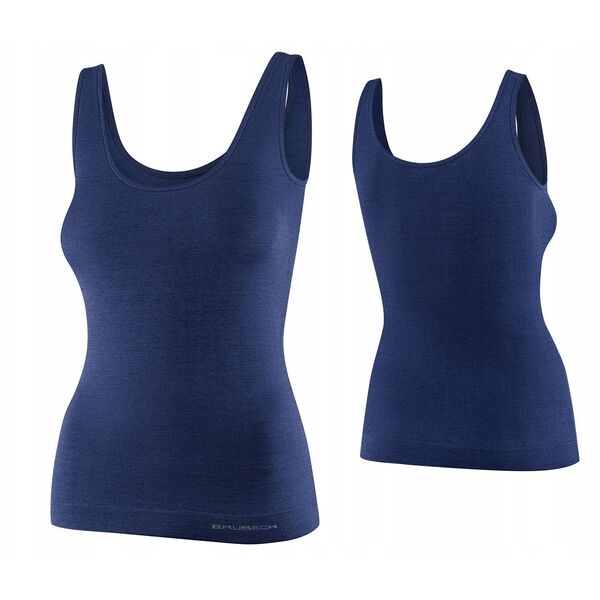 Γυναικείο αμάνικο μπλουζάκι COMFORT MERINO μπλε XL