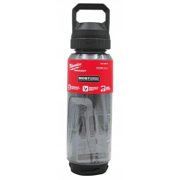 MILWAUKEE PACKOUT ΠΛΑΣΤΙΚΟ ΜΠΟΥΚΑΛΙ 1005ml ΜΑΥΡΟ