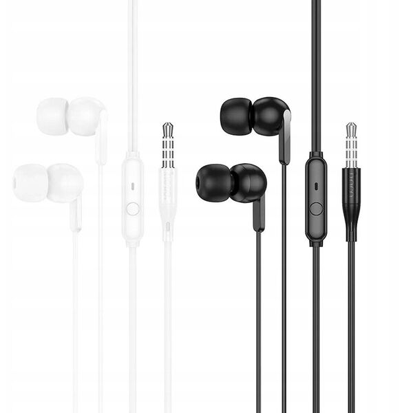 HOCO słuchawki przewodowe Jack 3,5 mm z mikrofonem M124 białe