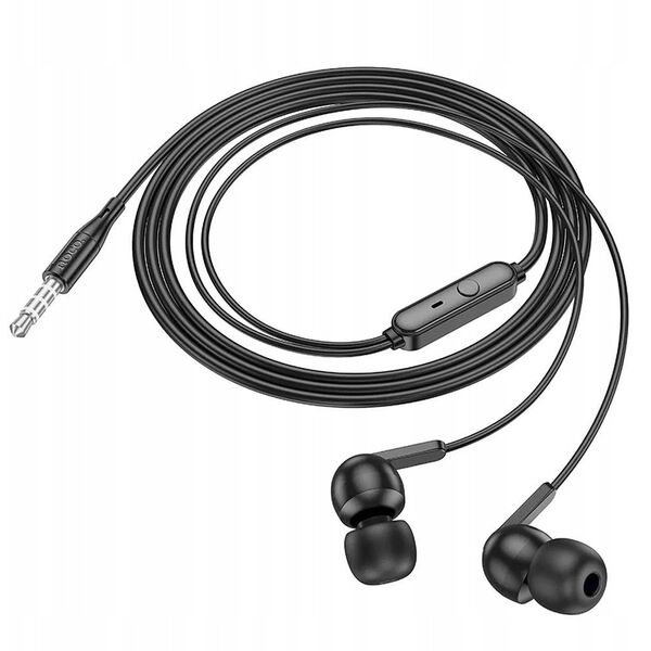 HOCO słuchawki przewodowe Jack 3,5 mm z mikrofonem M124 białe