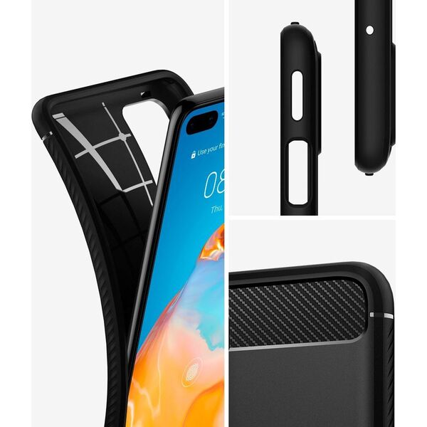 Spigen SPIGEN RUGGED ARMOR HUAWEI P40 BLACK