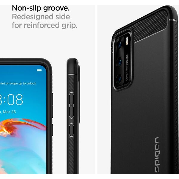 Spigen SPIGEN RUGGED ARMOR HUAWEI P40 BLACK