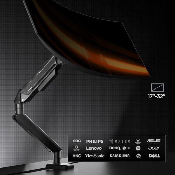 Anda Seat Uchwyt do monitora regulowany obrotowy Anda Seat Stealth II 17-32 czarny