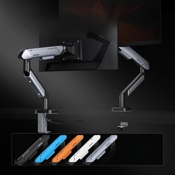 Uchwyt do monitora regulowany obrotowy Stealth II PRO RGB 17"- 42" czarny