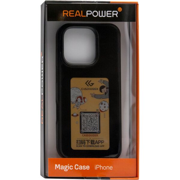 REALPOWER MAGIC CASE, iPhone 16 Pro, οθόνη χρώματος, Magsafe, bla