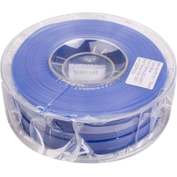 3D πλαστικό εκτύπωσης PETG, 1.75mm, 1kg, μπλε