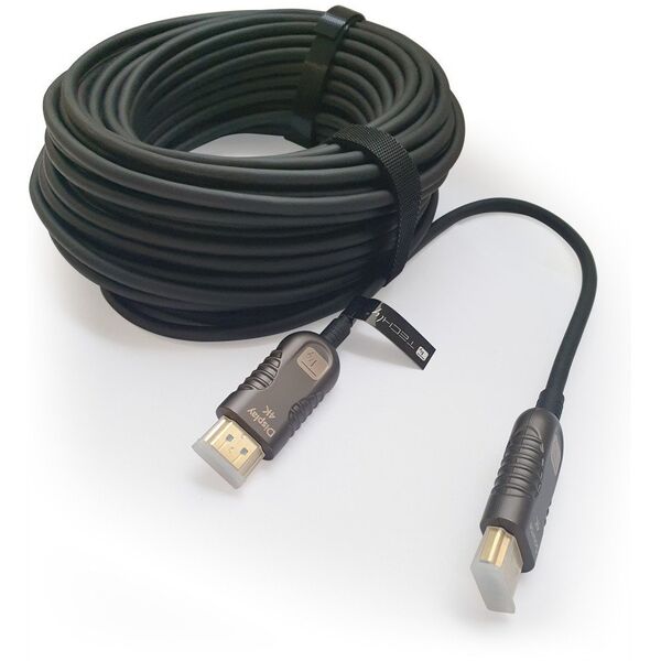 Καλώδιο TECHLY HDMI 4K 60Hz AOC LWL 2xHDMI Σύνδεσμος 19 ακίδων Μήκος 70m Υψηλή Αντοχή σε EMI και RFI
