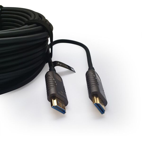Καλώδιο TECHLY HDMI 4K 60Hz AOC LWL 2xHDMI Σύνδεσμος 19 ακίδων Μήκος 70m Υψηλή Αντοχή σε EMI και RFI