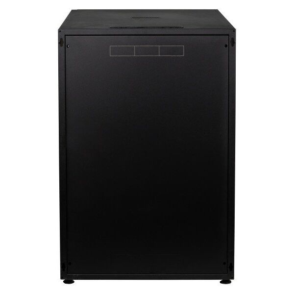 EFB 19 ιντσών ντουλάπα δικτύου OFFICE SERIE 12HE 600X600 RAL9005 Μαύρο IP20 πλήρως συναρμολογημένο και αποσυναρμολογούμενο γυάλινη πρόσοψη 30KG φορτίο