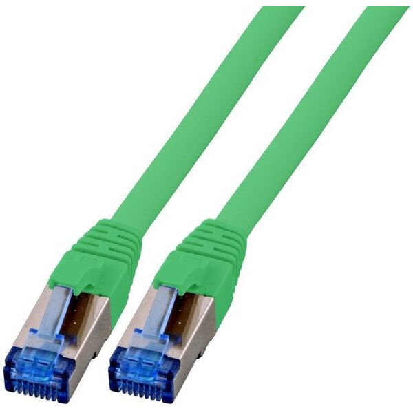 Καλώδιο EFB RJ45 Patch S/FTP Cat6A Superflex LSZH ΠΡΑΣΙΝΟ Μήκος 0,15m 10Gbit 500MhZ 100 τοις εκατό Χαλκός με Καλώδιο Cat 7