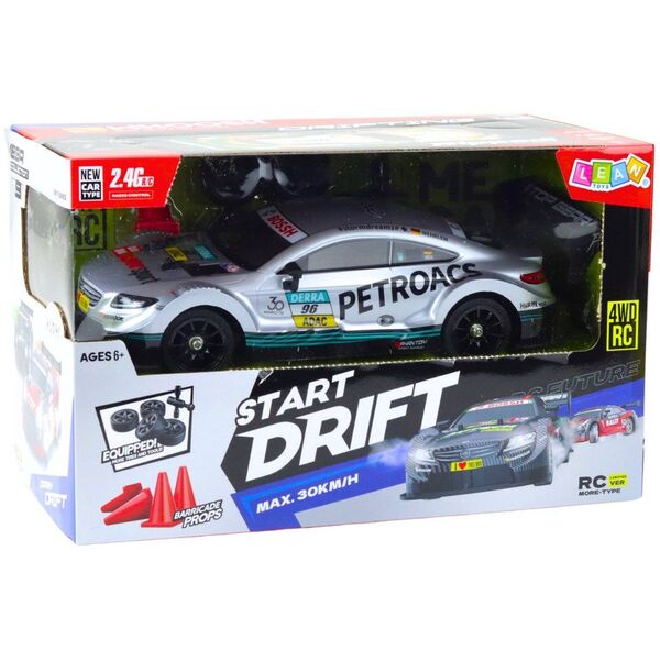Samochód Wyścigowy Auto Do Driftu RC Srebrne 30km/h 1:16 LEAN Toys
