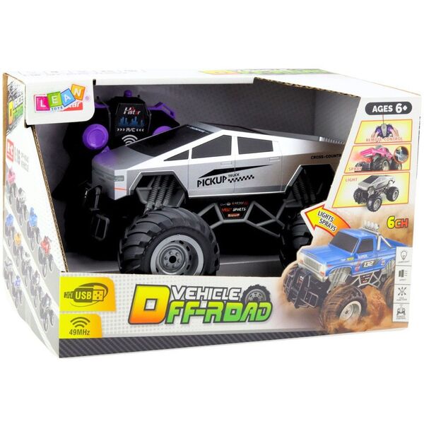 Auto Terenowe Off-Road RC Zdalnie Sterowane Srebrne 1:16 LEAN Toys
