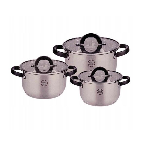 Σετ κατσαρολών BLACK INOX 6 τεμαχίων