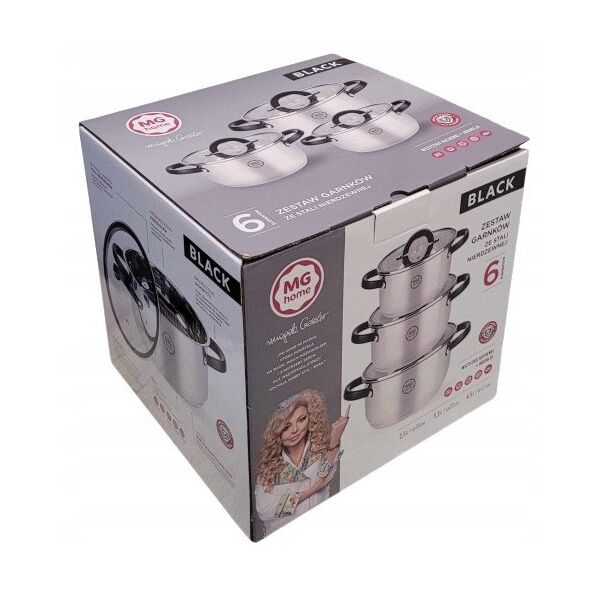 Σετ κατσαρολών BLACK INOX 6 τεμαχίων
