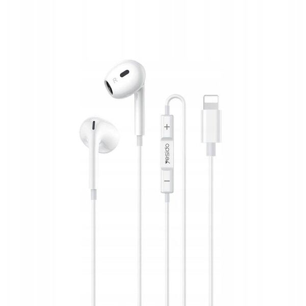 yesido Ακουστικά YH51 Lightning 120cm, WHITE / BIAŁY