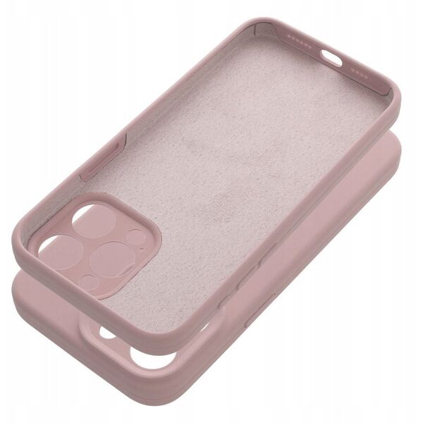 Θήκη SILICONE 2mm για IPHONE 15 Pro Max σε πουδρέ ροζ