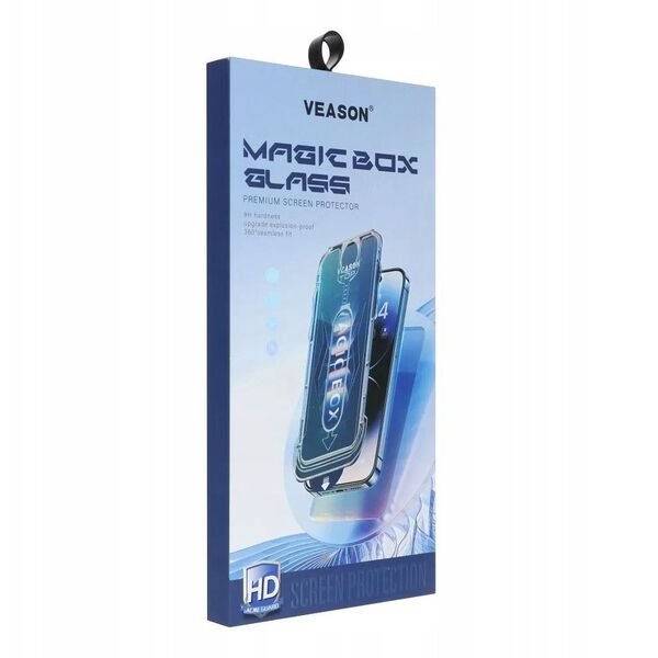 Προστατευτικό Γυαλί 6D Pro Veason Easy-Install Glass + Εφαρμογέας - για Iphone 16 μαύρο