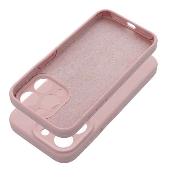 Θήκη SILICONE 2mm για IPHONE 16 Plus ροζ πούδρας