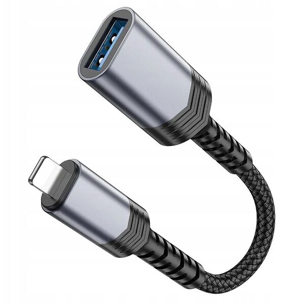 HOCO προσαρμογέας iPhone Lightning 8-pin (αρσενικό) σε USB (θηλυκό) 3.0 UA24 μαύρο