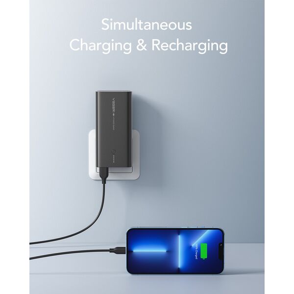 VEGER powerbank 10000 mAh PD QC3.0 20W ACE100 (W1146) μαύρο