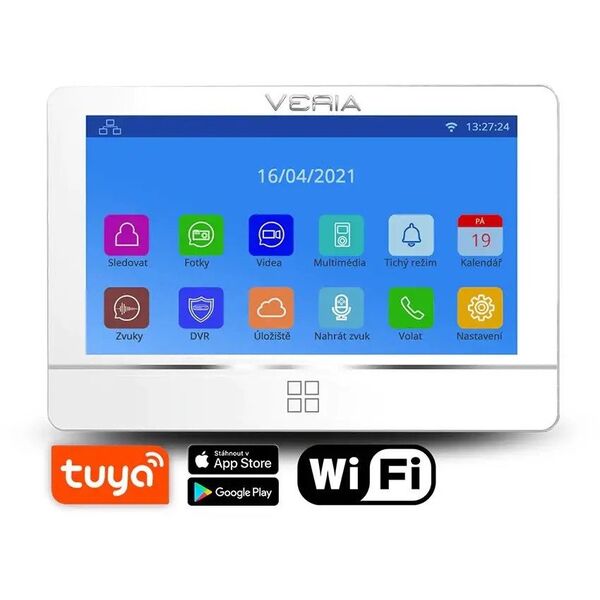 VERIA 8277B-W (Wi-Fi) σειρά 2-WIRE LCD οθόνη βιντεοτηλεφώνου, λευκό