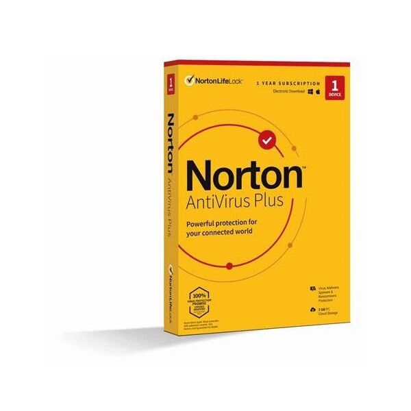 NORTON ANTIVIRUS PLUS 2GB CZ 1 χρήστης για 1 συσκευή για 1 έτος BOX