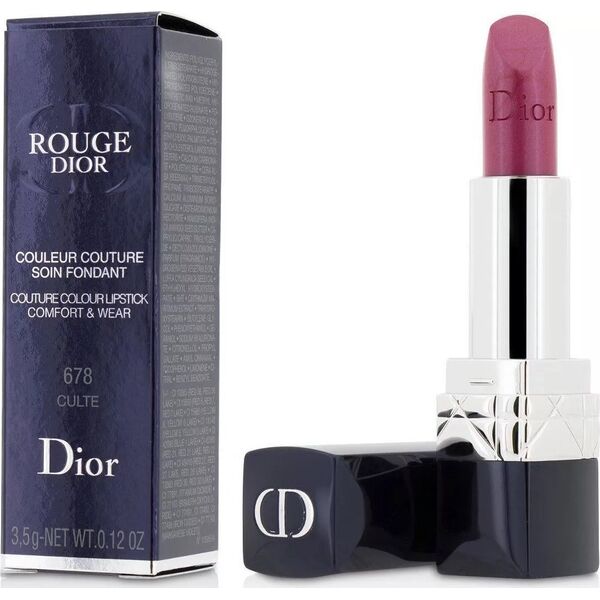 Dior DIOR Rouge Dior Couture Colour Lipstick Floral Lip Care Long Wear 678 Culte Metallic