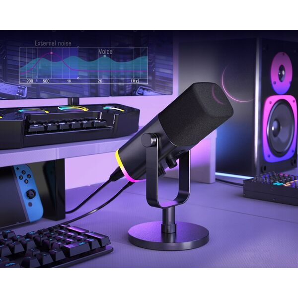 Mikrofon dynamiczny studyjny Fifine AM8 AMPLIGAME USB/XLR RGB gamingowy PnP