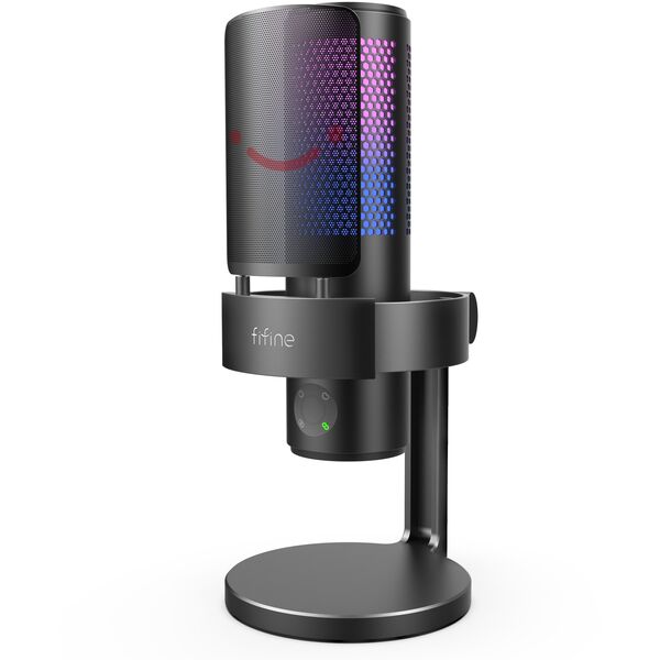 Mikrofon pojemnościowy studyjny Fifine A9 USB RGB Plug&Play gamingowy