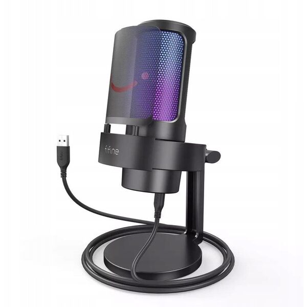 Mikrofon pojemnościowy studyjny Fifine A8 AMPLIGAME USB RGB PnP gamingowy