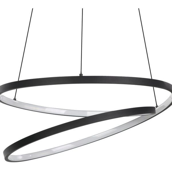 Φωτιστικό κρεμαστό LED EGLO RUOTALE, 37W, 3000K, 4800lm, μαύρο/λευκό, O55 x h150 cm