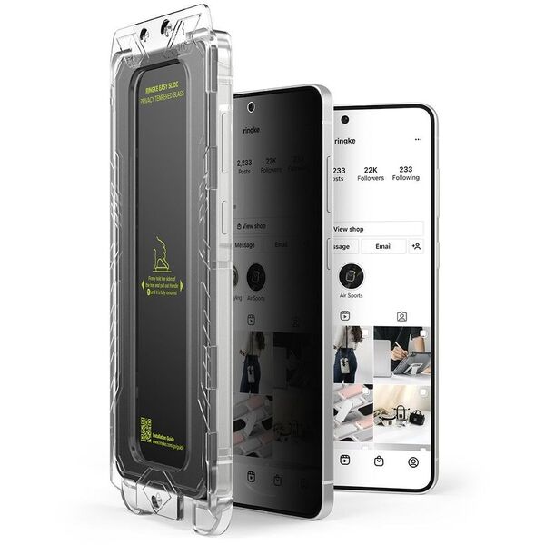 RINGKE EASY SLIDE 2-PACK GALAXY S25 EDGE PRIVACY TEMPERED GLASS